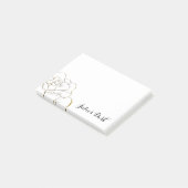 Kundenspezifische Gold-Rose-Nachhinweise Post-it Klebezettel (angewinkelt)