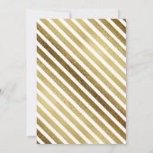 Kundenspezifische Gold White Uni Trunk Party Einla Einladung (Rückseite)