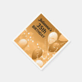 Kundenspezifische Goldballone mit weißem Serviette (Ecke)