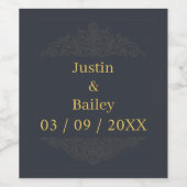 Kundenspezifische Goldbezeichnung Weinetikett (Einzelnes Label)