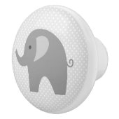 Kundenspezifische graue Elefant-Kinderzimmertür- Keramikknauf (Rechts)