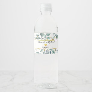 Kundenspezifische Greenery Wasserflaschenetikett