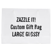 Kundenspezifische GROSSE GLATTE Große Geschenktüte (Rückseite)