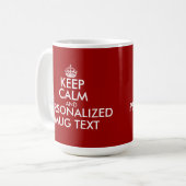 Kundenspezifische große übergroße behalten ruhige kaffeetasse (Vorderseite Links)