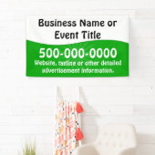 Kundenspezifische grüne weiße Geschäfts-Werbung Banner (Insitu)