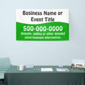 Kundenspezifische grüne weiße Geschäfts-Werbung Banner (Messeveranstaltung)