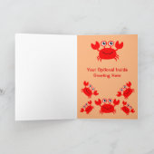 Kundenspezifische Grußkarte der glücklichen Krabbe Karte (Innenseite)