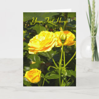 *Kundenspezifische* Grußkarte für gelbe Rosen Karte