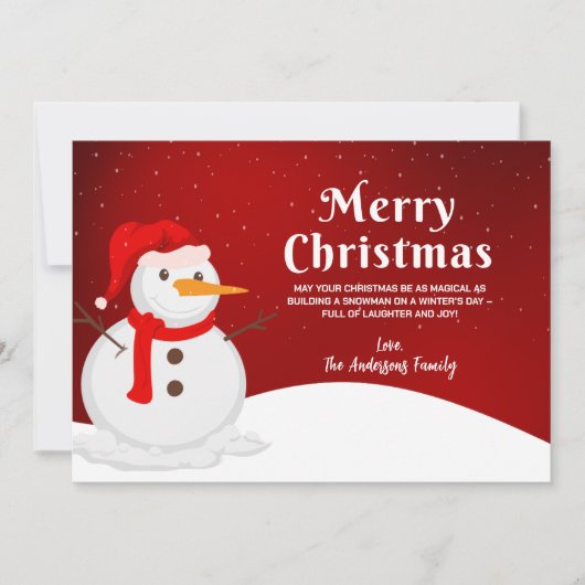 Kundenspezifische Grußkarte zu Weihnachten (Vorderseite)