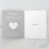 Kundenspezifische Grußkarte zum Jubiläum für Ehefr Karte (Innenseite)