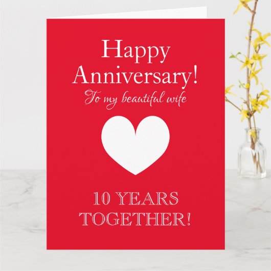 Kundenspezifische Grußkarte zum Jubiläum für Ehefr Karte (Gelbe Blume)