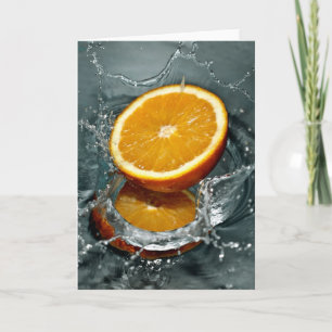 Kundenspezifische Grußkarten des orange Spritzens Karte