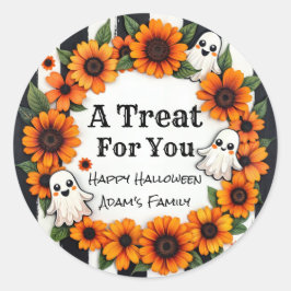 Kundenspezifische Halloween-Party-Gefälligkeit - " Runder Aufkleber