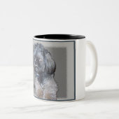 Kundenspezifische Haustier-Porträt-Tasse Zweifarbige Tasse (VorderseiteRechts)