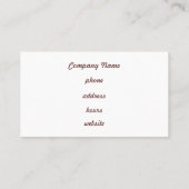 Kundenspezifische Himbeeren-Visitenkarten Visitenkarte (Rückseite)