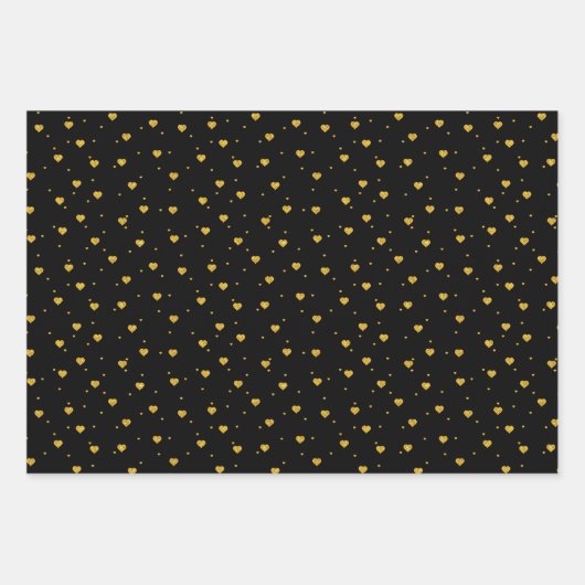 Kundenspezifische Hintergründe des Goldenen Herzen Geschenkpapier Set (Vorderseite 2)