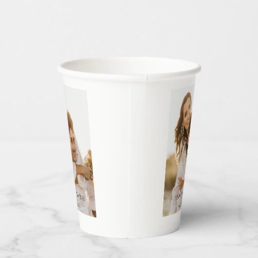 Kundenspezifische Hochzeit von Fotos Pappbecher (Rechts)