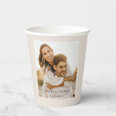 Kundenspezifische Hochzeit von Fotos Pappbecher (Vorderseite)