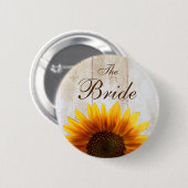 Kundenspezifische Hochzeits-Knopf-Land-Sonnenblume Button (Vorne & Hinten)