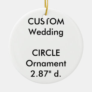 Kundenspezifische Hochzeits-RUNDE Keramik Ornament