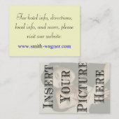 Kundenspezifische Hochzeits-Webseiten-Karten Visitenkarte (Vorne/Hinten)