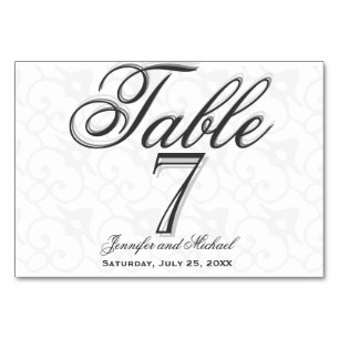 Kundenspezifische horizontale Tabellen-Karte Tischnummer