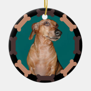 Kundenspezifische HundeFoto-Verzierung Keramik Ornament