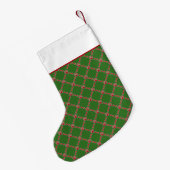 Kundenspezifische Hundezucht-rotes u. grünes Kleiner Weihnachtsstrumpf (Rückseite (Hängend))