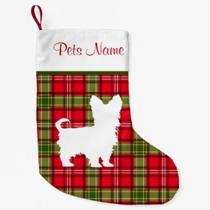 Kundenspezifische Hundezucht-rotes u. grünes Kleiner Weihnachtsstrumpf