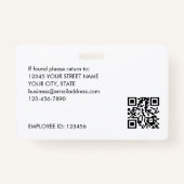 Kundenspezifische ID-Logo QR Green Gold Ausweis (Rückseite)