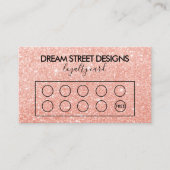 Kundenspezifische Imitate Glitzer Loyalty Card Visitenkarte (Vorderseite)