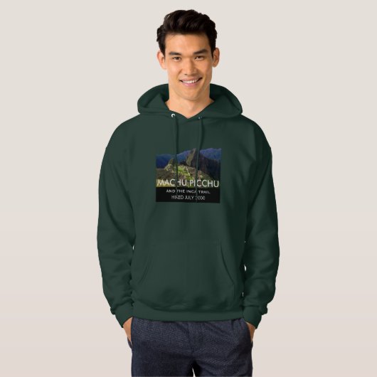 Kundenspezifische Inka-Spur, Machu Picchu Gedenk Hoodie (Vorne ganz)