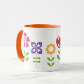 kundenspezifische Inspirational mit BlumenTasse Tasse (Vorderseite Links)