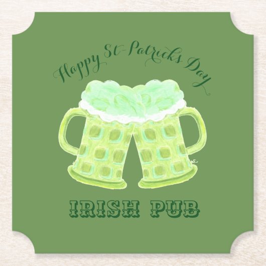 Kundenspezifische irische Pub-Untersetzer mit Untersetzer (Vorderseite)