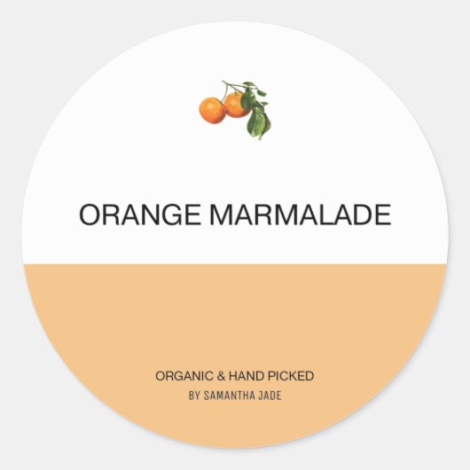 Kundenspezifische Jam & Preserve Jar Labels für Ih Runder Aufkleber (Vorderseite)