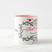 Kundenspezifische Jungvermählten-Braut und Zweifarbige Tasse (Mittel)