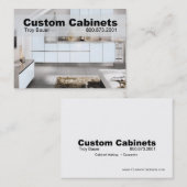Kundenspezifische Kabinette - Tischler, Visitenkarte (Vorne/Hinten)