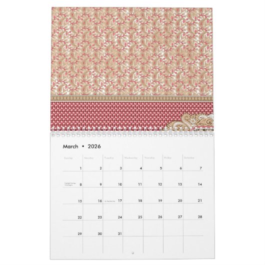 Kundenspezifische Kalender und ästhetische Illustr (Mär 2026)