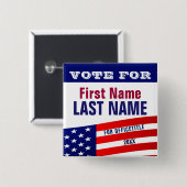 Kundenspezifische Kampagnen-Knopf-Schablone Button (Vorne & Hinten)