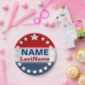 Kundenspezifische Kampagnen-Schablone Pappteller (Party)