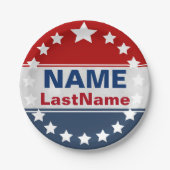 Kundenspezifische Kampagnen-Schablone Pappteller (Vorderseite)