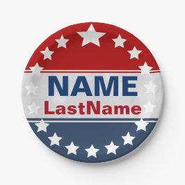 Kundenspezifische Kampagnen-Schablone Pappteller