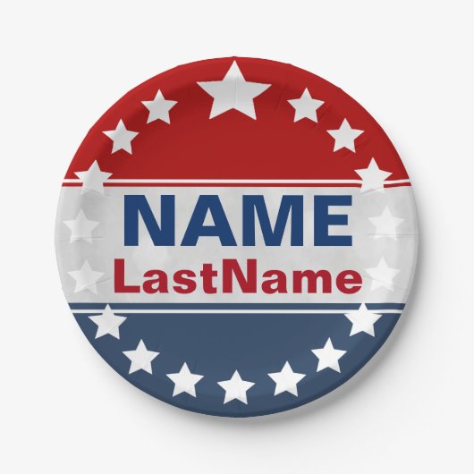 Kundenspezifische Kampagnen-Schablone Pappteller (Vorderseite)