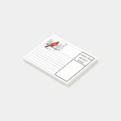 Kundenspezifische Kardinäle erscheinen, wenn Engel Post-it Klebezettel (angewinkelt)