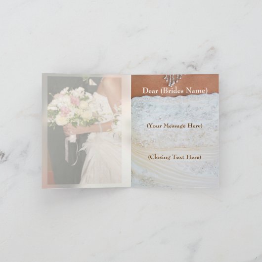Kundenspezifische Karte des Brautparty-/Geschenk (Innenseite)