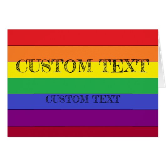 Kundenspezifische Karte REGENBOGEN Stolzes (Vorderseite (Horizontal))