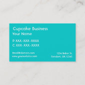 Kundenspezifische Karten des einfachen aquamarinen (Rückseite)