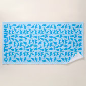 Kundenspezifische Katzen Strandtuch (Vorderseite)