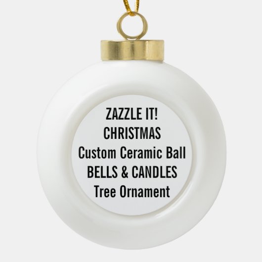 Kundenspezifische Keramik Kugel-Ornament (Vorderseite)