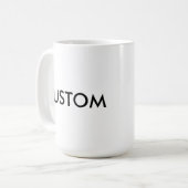 Kundenspezifische klassische große WEISS 15oz Kaffeetasse (Vorderseite Links)